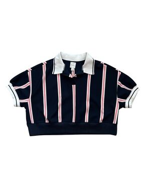 Anthropologie Maeve Sporty Polo Shirt SZ M